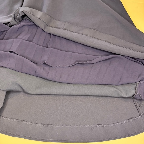 Kay Unger Begonia Ruffled ALine Midi-Dress Navy High Low Dress Sz8 Preppy - Picture 9 of 16